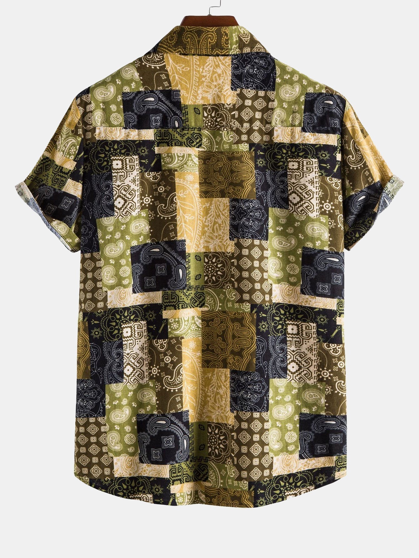 Overhemd met knopen en paisley-geometrieprint