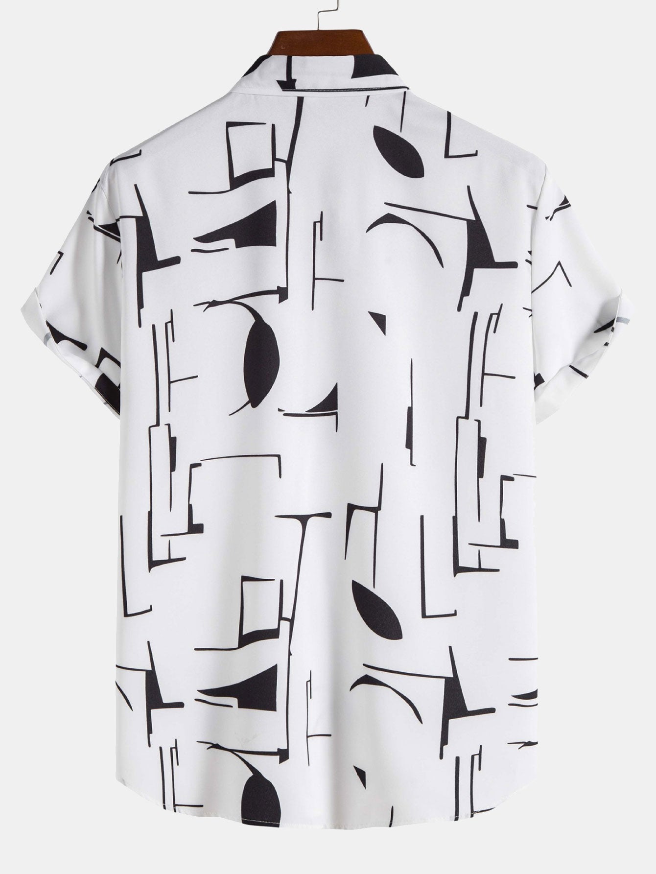 Overhemd met abstracte print en knopen