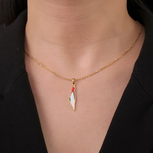 FREE PALESTINA | Ketting met Landkaart